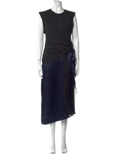 Pre-owned 3.1 Phillip Lim Crew Neck Midi Length Dress In Blue