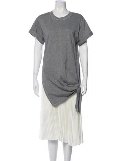 Pre-owned 3.1 Phillip Lim Crew Neck Midi Length Dress In Gray