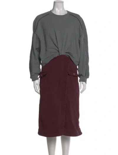 Pre-owned 3.1 Phillip Lim Crew Neck Midi Length Dress In Multi