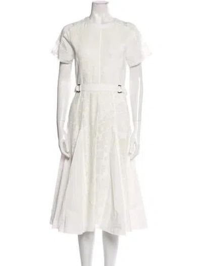 Pre-owned 3.1 Phillip Lim Crew Neck Midi Length Dress In Neutral