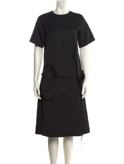 Pre-owned 3.1 Phillip Lim Crew Neck Midi Length Dress W/ Tags In Black