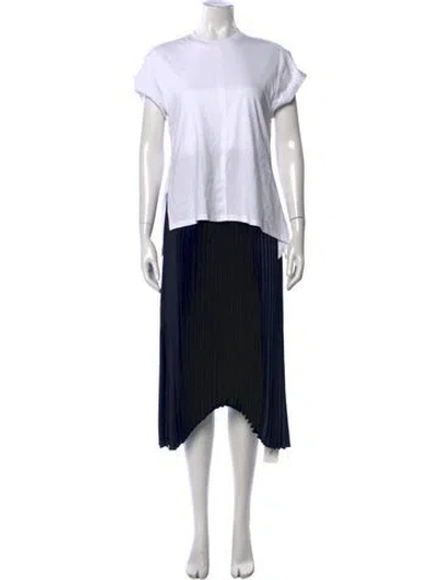 Pre-owned 3.1 Phillip Lim Crew Neck Midi Length Dress W/ Tags In Black