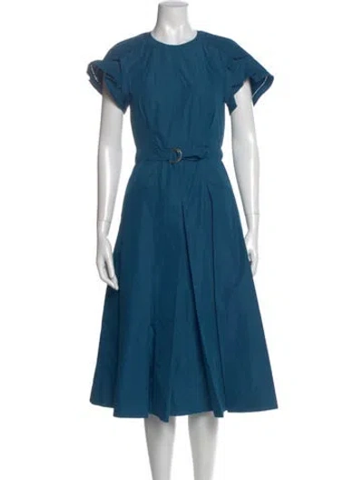 Pre-owned 3.1 Phillip Lim Crew Neck Midi Length Dress W/ Tags In Blue