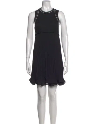 Pre-owned 3.1 Phillip Lim Crew Neck Mini Dress In Black