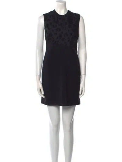 Pre-owned 3.1 Phillip Lim Crew Neck Mini Dress In Black