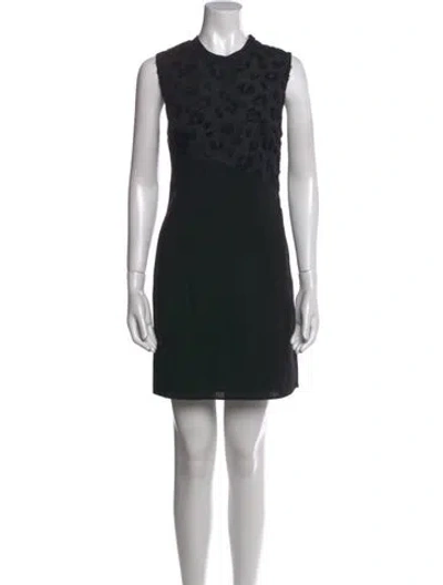Pre-owned 3.1 Phillip Lim Crew Neck Mini Dress In Black