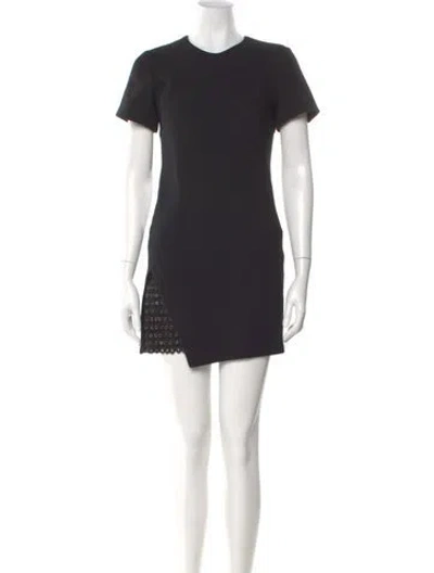 Pre-owned 3.1 Phillip Lim Crew Neck Mini Dress In Black