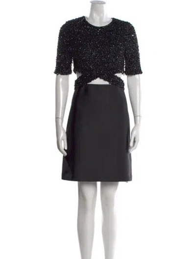 Pre-owned 3.1 Phillip Lim Crew Neck Mini Dress In Black