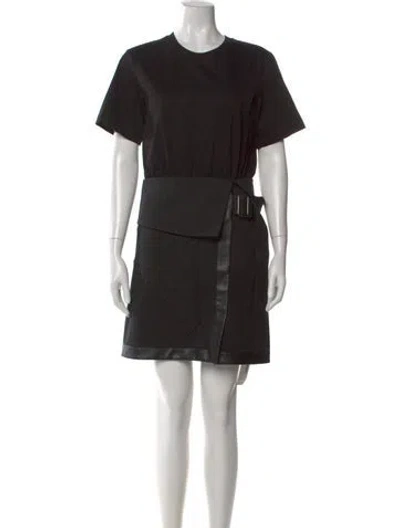 Pre-owned 3.1 Phillip Lim Crew Neck Mini Dress In Black