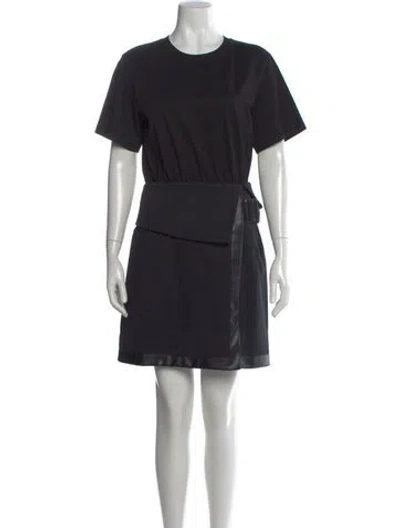 Pre-owned 3.1 Phillip Lim Crew Neck Mini Dress In Black
