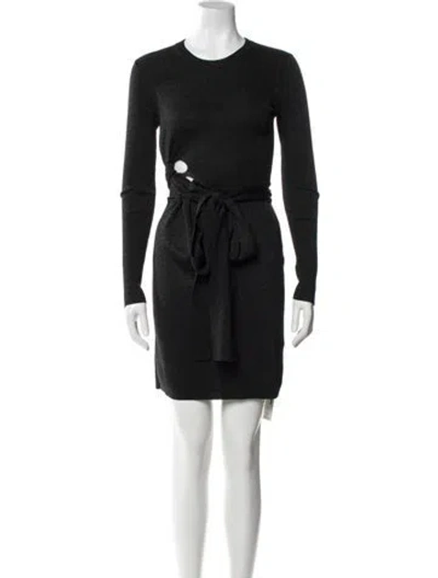 Pre-owned 3.1 Phillip Lim Crew Neck Mini Dress In Black