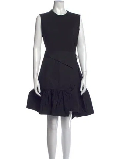 Pre-owned 3.1 Phillip Lim Crew Neck Mini Dress In Black