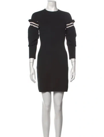 Pre-owned 3.1 Phillip Lim Crew Neck Mini Dress In Black