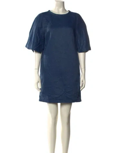 Pre-owned 3.1 Phillip Lim Crew Neck Mini Dress In Blue