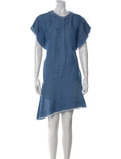Pre-owned 3.1 Phillip Lim Crew Neck Mini Dress In Blue