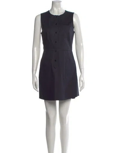 Pre-owned 3.1 Phillip Lim Crew Neck Mini Dress In Blue