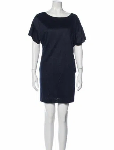 Pre-owned 3.1 Phillip Lim Crew Neck Mini Dress In Blue