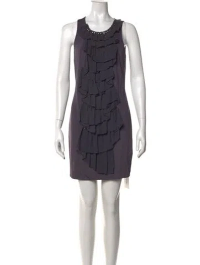 Pre-owned 3.1 Phillip Lim Crew Neck Mini Dress In Blue
