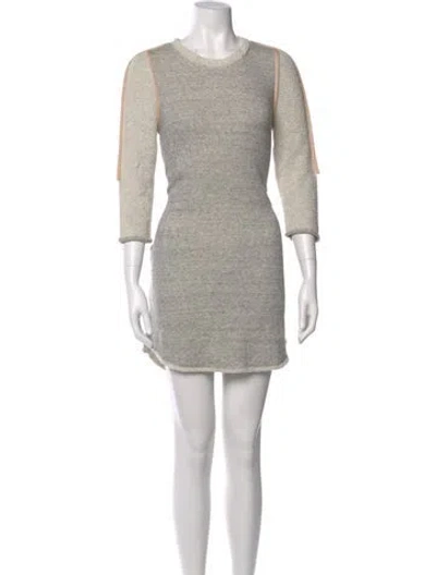 Pre-owned 3.1 Phillip Lim Crew Neck Mini Dress In Gray