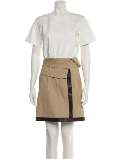 Pre-owned 3.1 Phillip Lim Crew Neck Mini Dress In Neutral