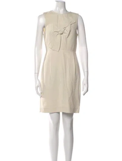 Pre-owned 3.1 Phillip Lim Crew Neck Mini Dress In Neutral