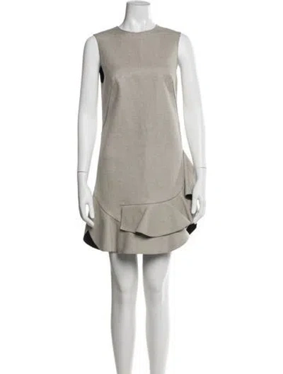 Pre-owned 3.1 Phillip Lim Crew Neck Mini Dress In Neutral