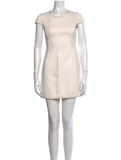 Pre-owned 3.1 Phillip Lim Crew Neck Mini Dress In Neutrals