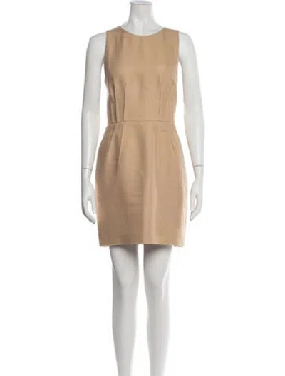 Pre-owned 3.1 Phillip Lim Crew Neck Mini Dress In Neutrals