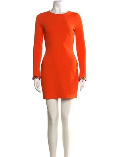 Pre-owned 3.1 Phillip Lim Crew Neck Mini Dress In Orange