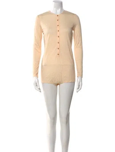 Pre-owned 3.1 Phillip Lim Crew Neck Romper In Orange