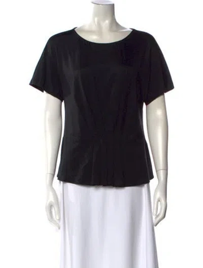 Pre-owned 3.1 Phillip Lim Crew Neck Short Sleeve Blouse In Black