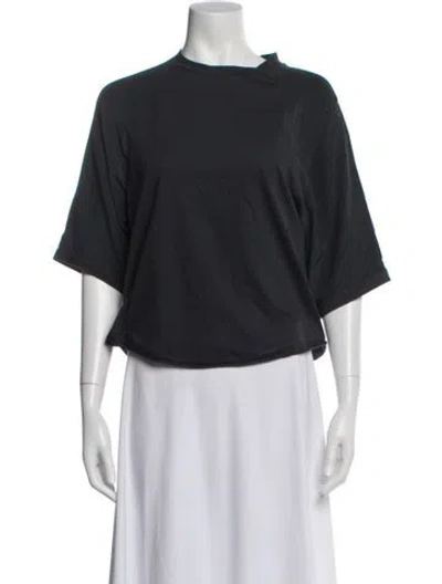 Pre-owned 3.1 Phillip Lim Crew Neck Short Sleeve Crop Top In Blue