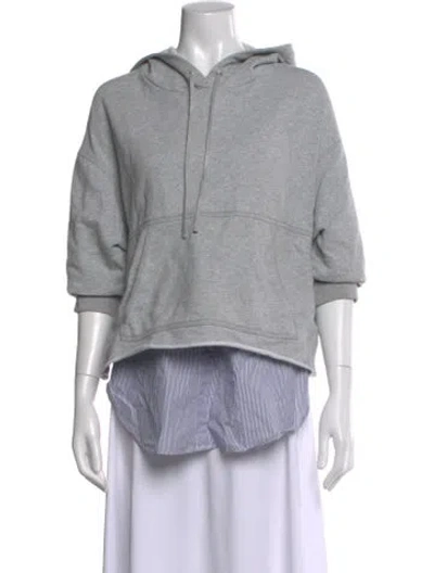 Pre-owned 3.1 Phillip Lim Crew Neck Short Sleeve Hoodie In Gray