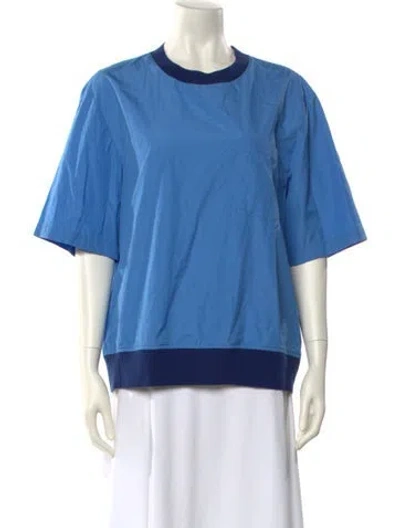 Pre-owned 3.1 Phillip Lim Crew Neck Short Sleeve Sweatshirt In Blue