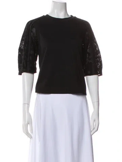 Pre-owned 3.1 Phillip Lim Crew Neck Short Sleeve Top In Black