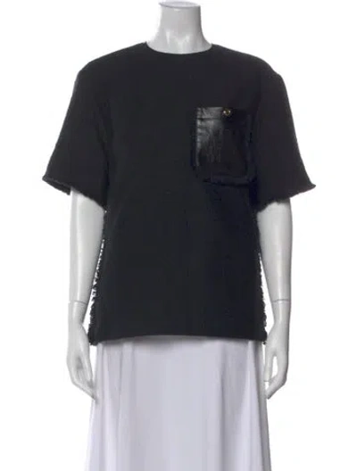 Pre-owned 3.1 Phillip Lim Crew Neck Short Sleeve Top In Black
