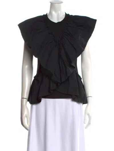 Pre-owned 3.1 Phillip Lim Crew Neck Short Sleeve Top In Black