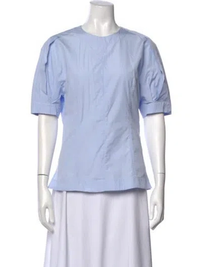 Pre-owned 3.1 Phillip Lim Crew Neck Short Sleeve Top In Blue