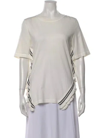 Pre-owned 3.1 Phillip Lim Crew Neck Short Sleeve Top In Neutral