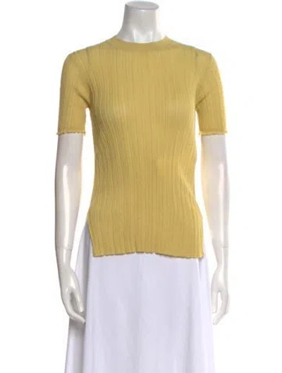 Pre-owned 3.1 Phillip Lim Crew Neck Short Sleeve T-shirt In Yellow