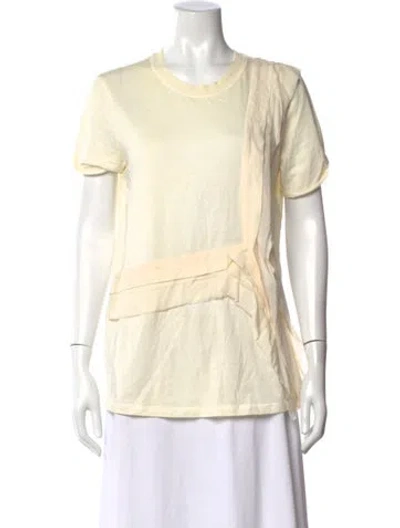 Pre-owned 3.1 Phillip Lim Crew Neck Short Sleeve T-shirt In Yellow