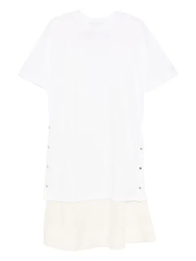 3.1 Phillip Lim Crew Neck Short-sleevees Dress In White