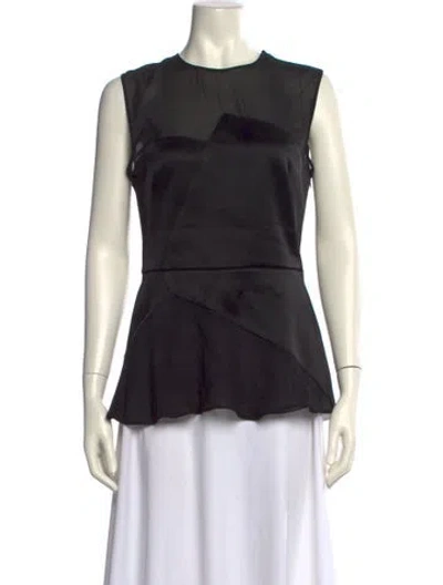 Pre-owned 3.1 Phillip Lim Crew Neck Sleeveless Blouse In Black
