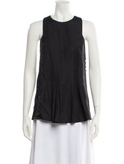 Pre-owned 3.1 Phillip Lim Crew Neck Sleeveless Blouse In Black