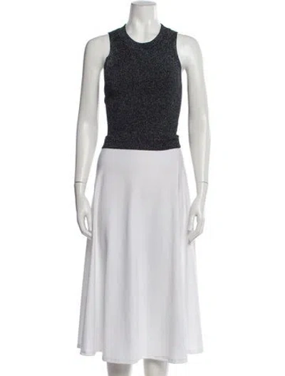 Pre-owned 3.1 Phillip Lim Crew Neck Sleeveless Crop Top In Blue