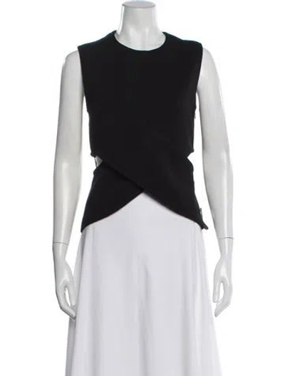 Pre-owned 3.1 Phillip Lim Crew Neck Sleeveless Top In Black