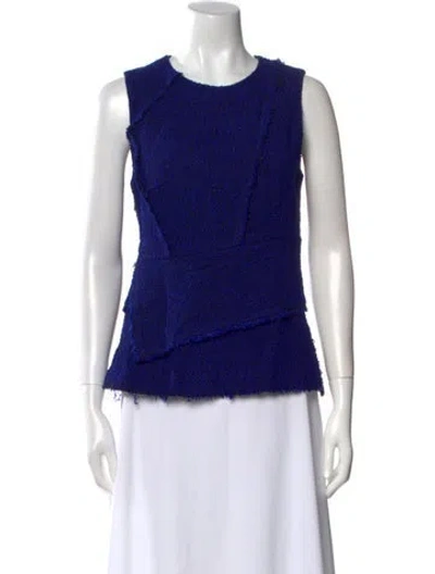 Pre-owned 3.1 Phillip Lim Crew Neck Sleeveless Top In Blue