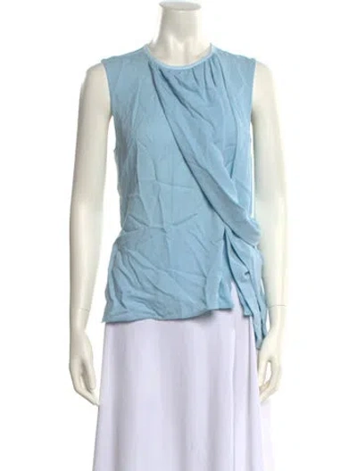 Pre-owned 3.1 Phillip Lim Crew Neck Sleeveless Top In Blue