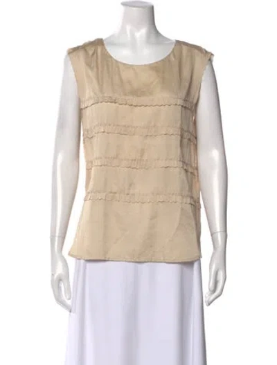 Pre-owned 3.1 Phillip Lim Crew Neck Sleeveless Top In Neutral
