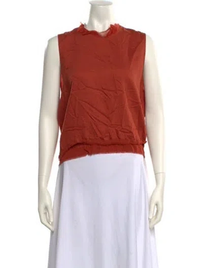 Pre-owned 3.1 Phillip Lim Crew Neck Sleeveless Top In Red